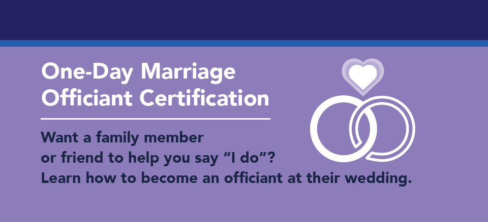 One-Day Marriage Officiant Certification
